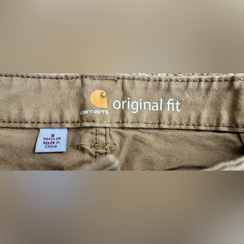 Carhartt Org. Fit Work Pants, Sz. 8, 5 Pocket Style/Side Pockets/Hammer Loop - Picture 4 of 11